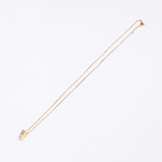 CELINE セリーヌ 46P086GYD.37YW 750YG 0.179ct ダイヤモンド ダブルスクエア ネックレス
