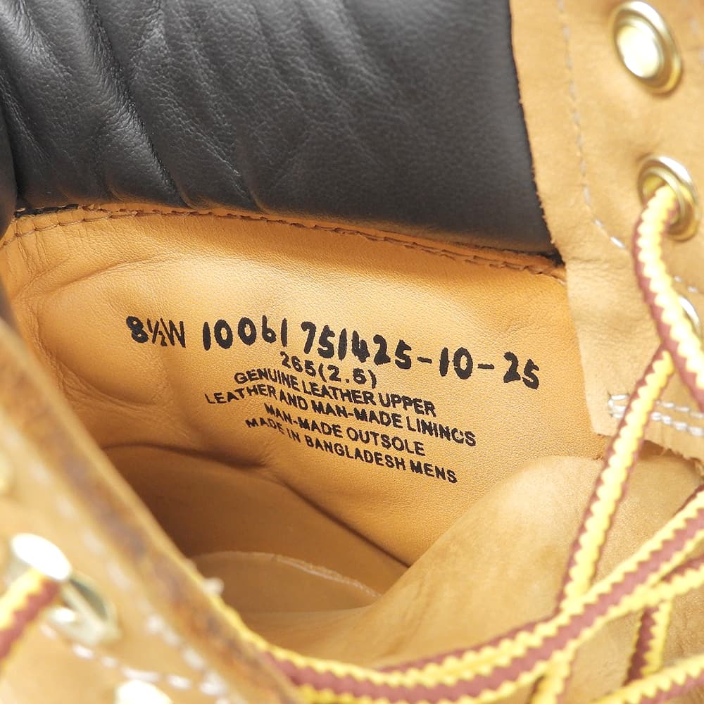 Timberland ティンバーランド 美品 イエロー 6インチ プレミアム ウォータープルーフ ブーツ シューズ メンズ ウィート 8 1/2 110061 シューズ