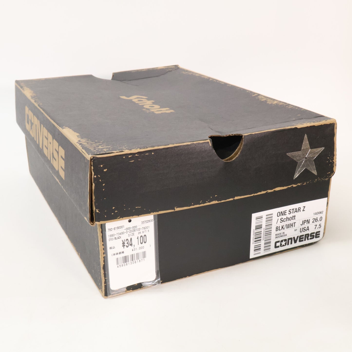 schott ショット x CONVERSE コンバース 【新品未使用】1AD062 ONE STAR Z ワンスターZ レザー ローカット スニーカー シューズ