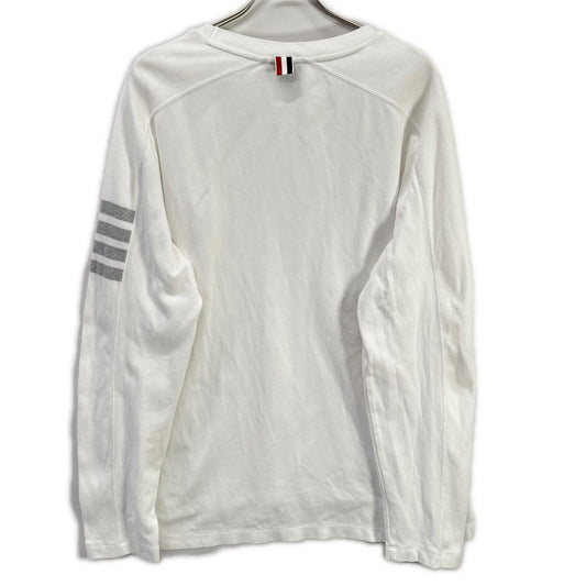 THOM BROWNE トムブラウン MJS245A-07323100 ホワイト コットン コットン 4-BAR Tシャツ トップス