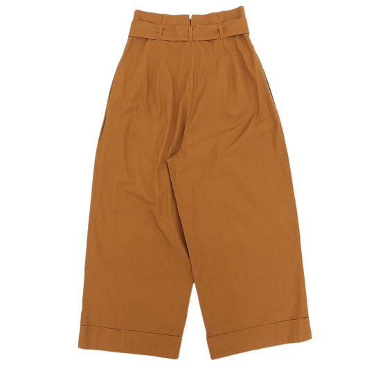 MAXMARA STUDIO マックスマーラスタジオ ベルト付きガウチョパンツ ボトムス レディース ブラウン 36 613101816 ボトムス