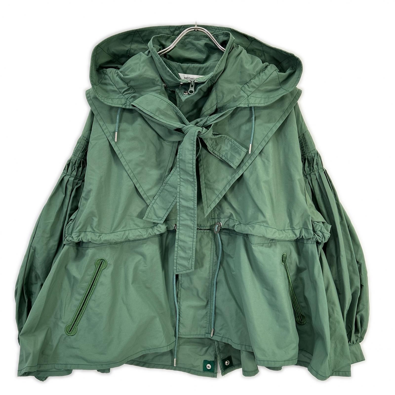 メグミウラ　撥水マウンテンジャケット MEGMIURA メグミウラ グリーン 4WAY Pin tuck Nylon Short Mountain