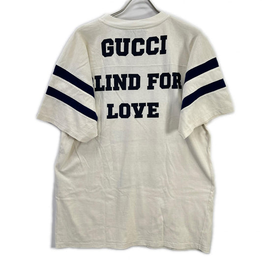 GUCCI グッチ 655459 ホワイト ロゴ ナンバリング クルーネック フットボール Tシャツ トップス