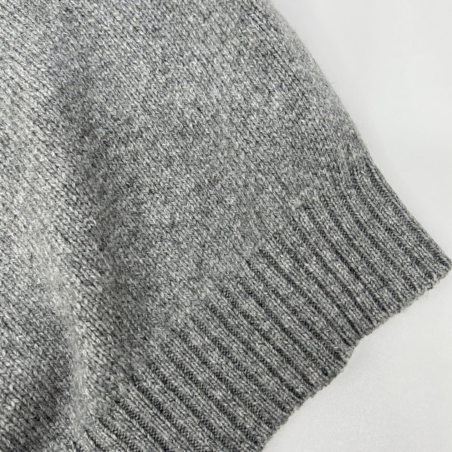 PRADA Prada 22AW P26472 gray cashmere-blend mock-neck knit sweater top