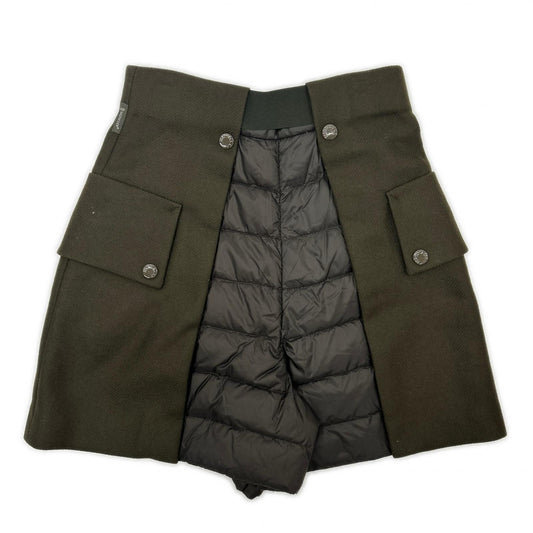 MONCLER 2015 Khaki Down-Panel Wool Shorts