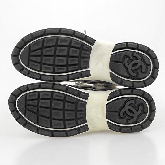 CHANEL シャネル ココマーク メッシュ×レザー スニーカー シューズ メンズ ホワイト 42 G39794 シューズ