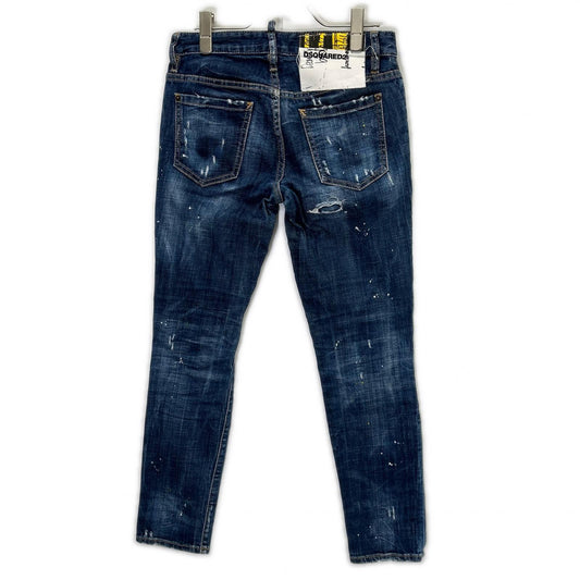 DSQUARED2 ディースクエアード S72LB0206 インディゴ ダメージ加工 デニムパンツ スキニー ボトムス