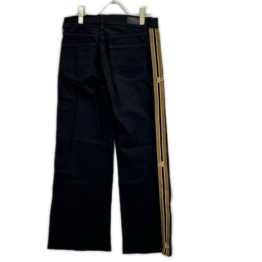 POLObyRalphLauren ポロラルフローレン ブラック 金ボタン 金刺繍サイドライン フレアデニム ボトムス