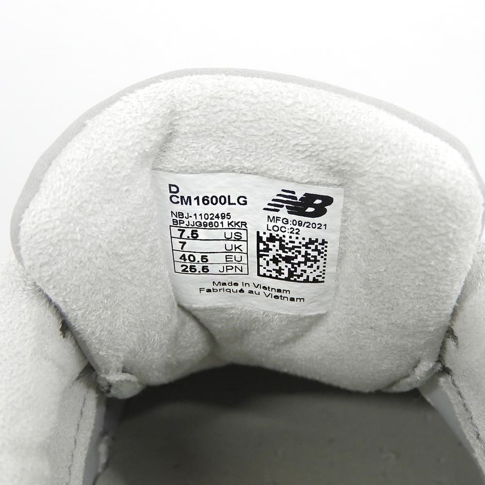 NEW BALANCE ニューバランス レザー 1600 ローカットスニーカー シューズ メンズ グレー×ネイビー 25.5cm CM1600LG シューズ