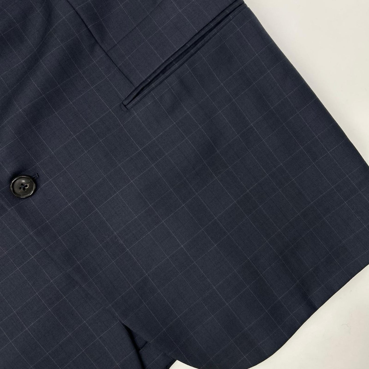 HERMES エルメス 17SS ネイビー ウィンドウペン SUPER150s テーラード 2Bジャケット ジャケット