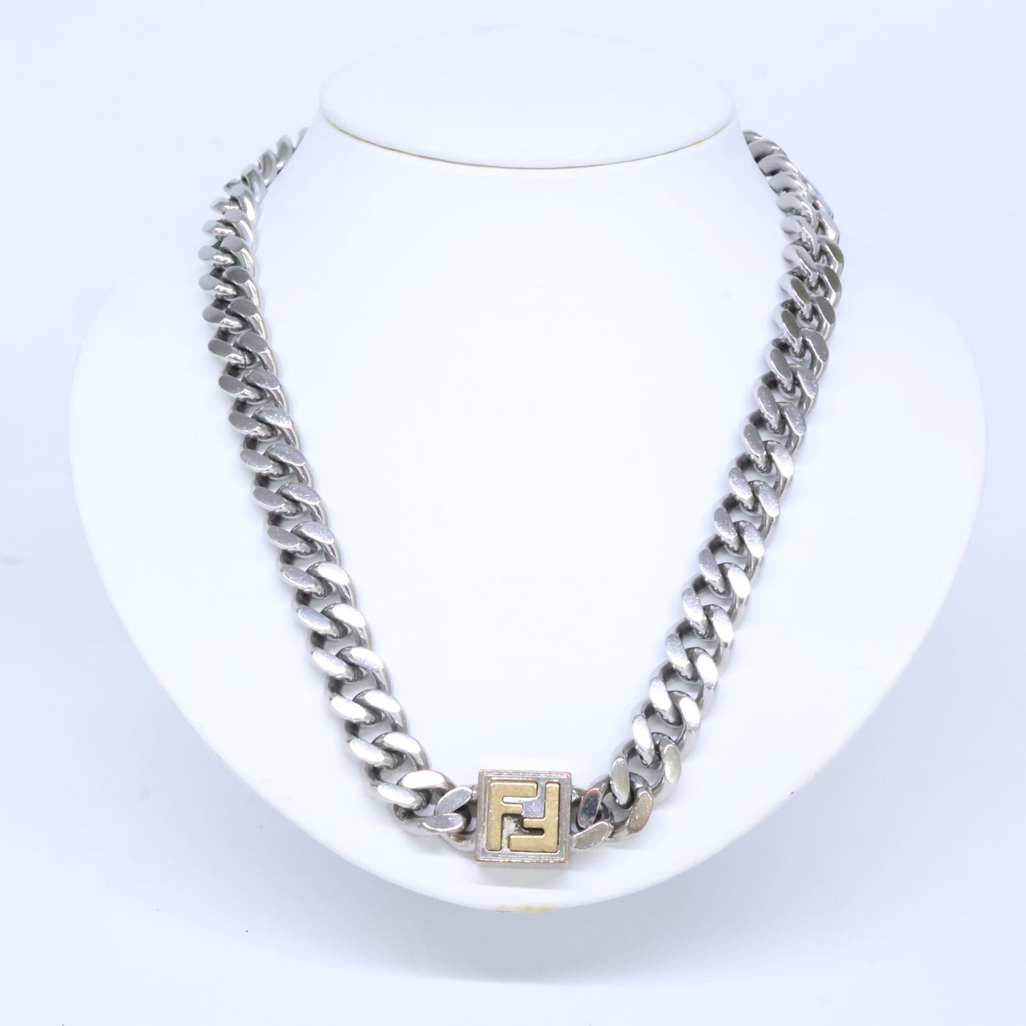 FENDI フェンディ FFロゴ 喜平チェーン ネックレス