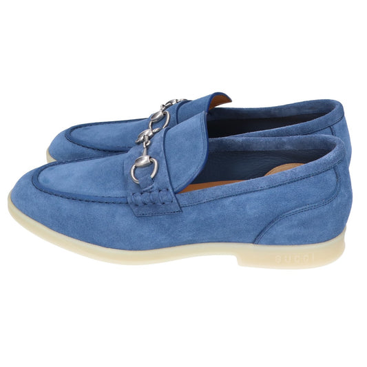 GUCCI グッチ 782672 ブルー スエード ホースビット ローファー シューズ