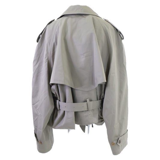 BALENCIAGA バレンシアガ 【新品/国内正規/23年製】751721 フォールデッド オーバーサイズ ベルト ツイル クロップド トレンチ コート