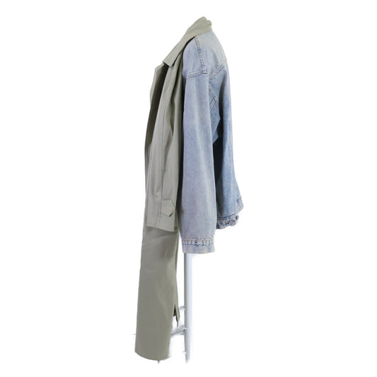 BALENCIAGA 【New/Domestic authorized/Made in 2023】773224 denim jacket-detailed hybrid coat