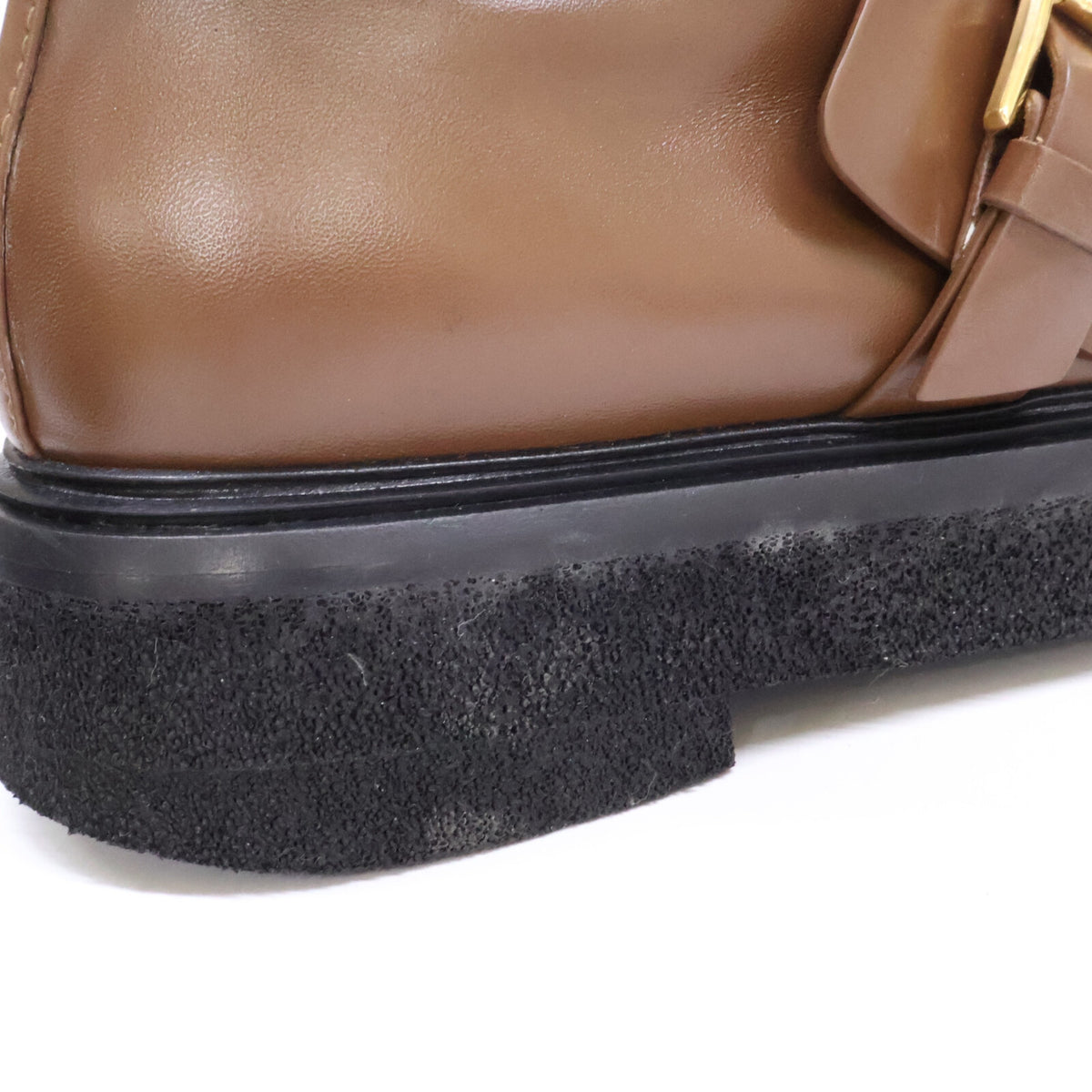 Max Mara マックスマーラ 【美品】カーフレザー バックルブーツ シューズ