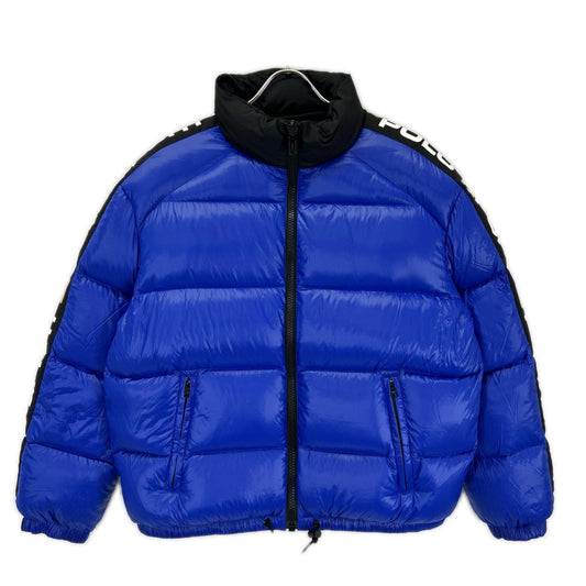 PoloSportRalphLauren ポロスポーツラルフローレン ブルー×ブラック リバーシブル ワッペンキルティングダウンジャケット ジャケット