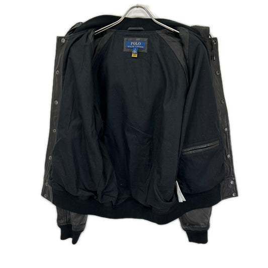 POLObyRalphLauren ポロラルフローレン ブラック レザージップアップパーカー トップス