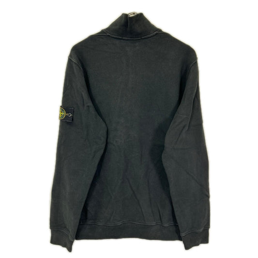 STONE ISLAND ストーンアイランド 24AW 811563420 ブラック Half Zip Sweatshirt ワッペンロゴ付き ハーフジップ スウェット トップス