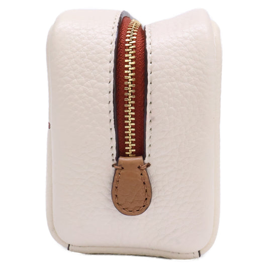 COACH コーチ xPEANUTS D2132 レザー ラウンドジップ ポーチ