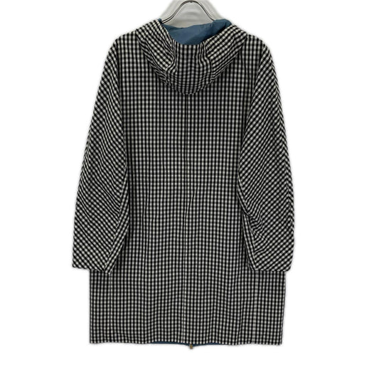 HERNO ヘルノ PA0020D ブルー×ホワイト チェック リバーシブルコート コート
