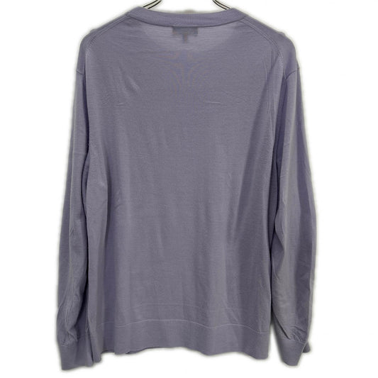 2024 Purple Wool Regal Wool Crew Neck Pullover Top XL Men's