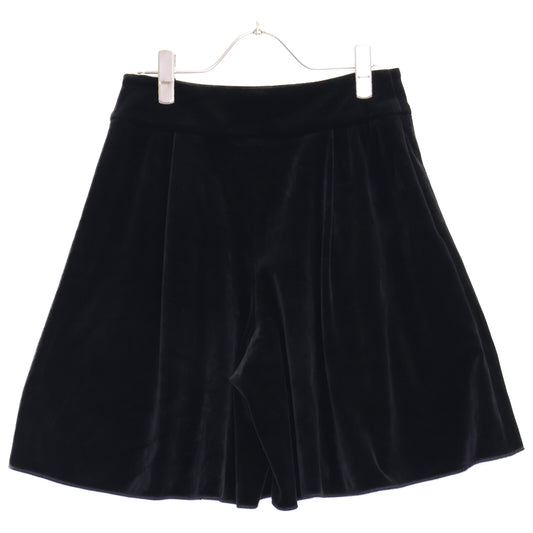 VELOUR NOIR 40455 Black Velour Half Pants Bottoms 38 Women's