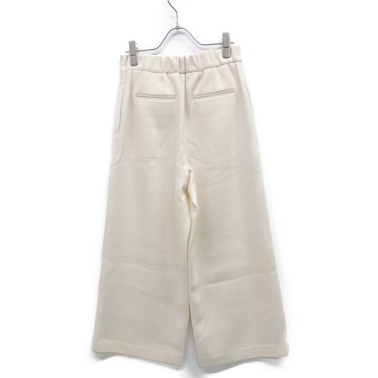 Kiton D42102K05P54 Cream Wool Wide-Leg Trousers Bottoms 38 Women's