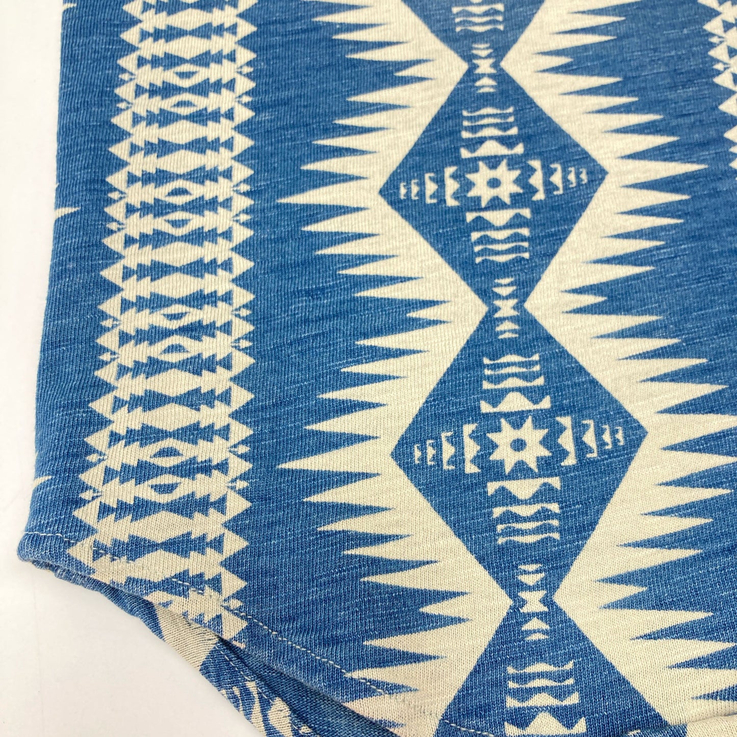 RRL Indigo Native Pattern Concho Button Western Shirt Tops
