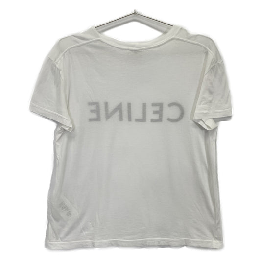 CELINE セリーヌ X237370E ホワイト ロゴプリント Tシャツ ワンピース