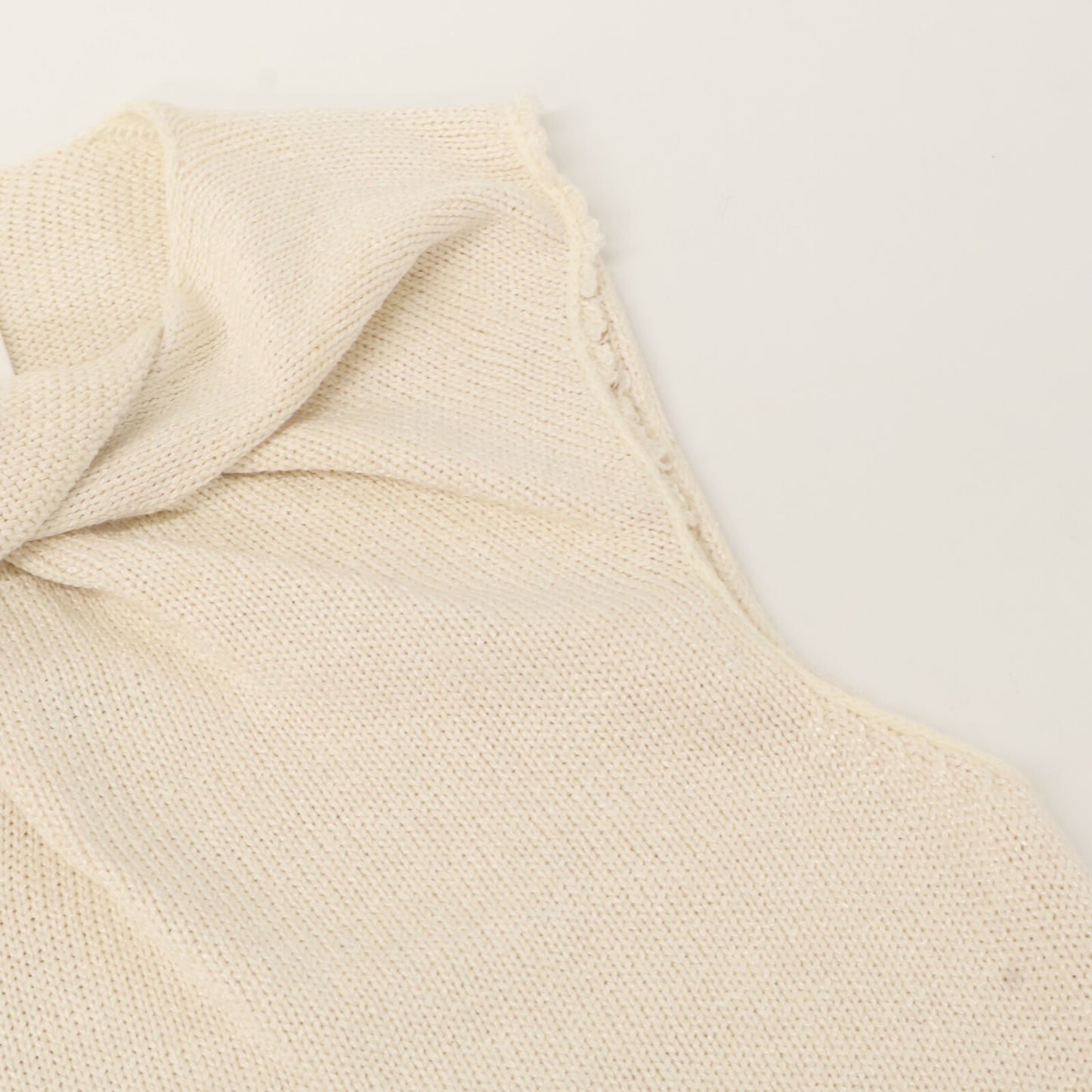 JILSANDER ジルサンダー JSWS751308 ホワイト ニット ノースリーブカットソー トップス