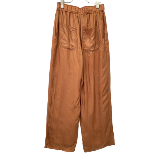 Orange Sheer Airy Pants Bottoms 2 Ladies