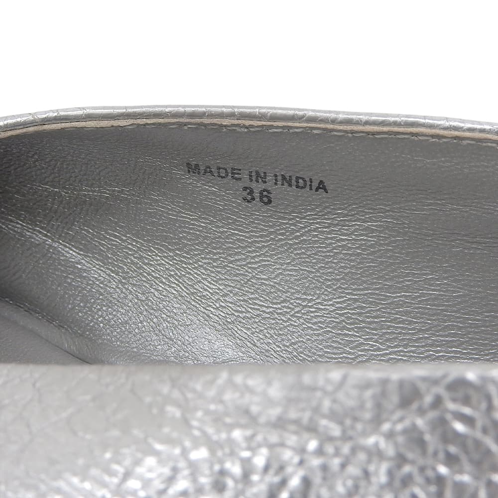 GALERIE VIE ギャルリーヴィー LAUREL カバードスリッポン シューズ レディース シルバー 36 シューズ 36