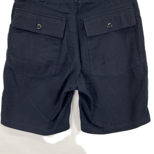 Engineered Garments 工程丹宁 Engineered Garments 海军蓝 25SS 棉麻斜纹短裤 QT162 下装