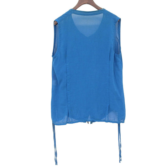 Haat Heart Rayon Blend Stripe Sleeveless Shirt Top Women's Blue 2 HA53FJ617 Top
