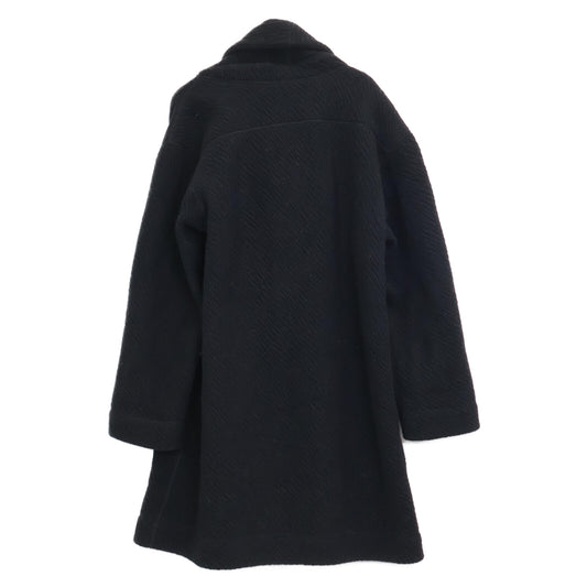 Black HA43FA635 Knit Shawl Collar Coat, no size listed, for women