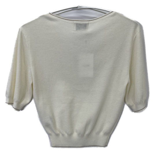 CLANE Ivory V-Neck Knit Top
