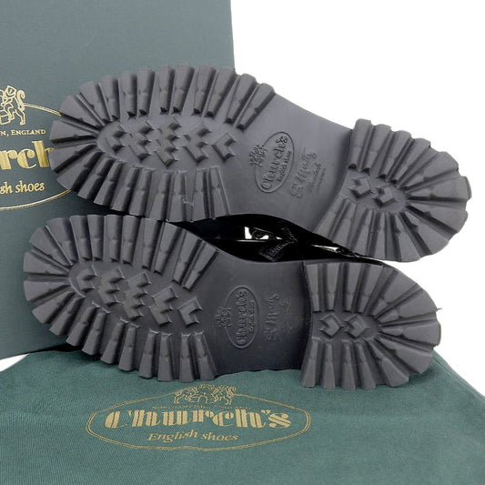 Church's チャーチ 美品 GWYNETH レザー レースアップ サイドZIP ブーツ シューズ メンズ ブラック 36.5 シューズ