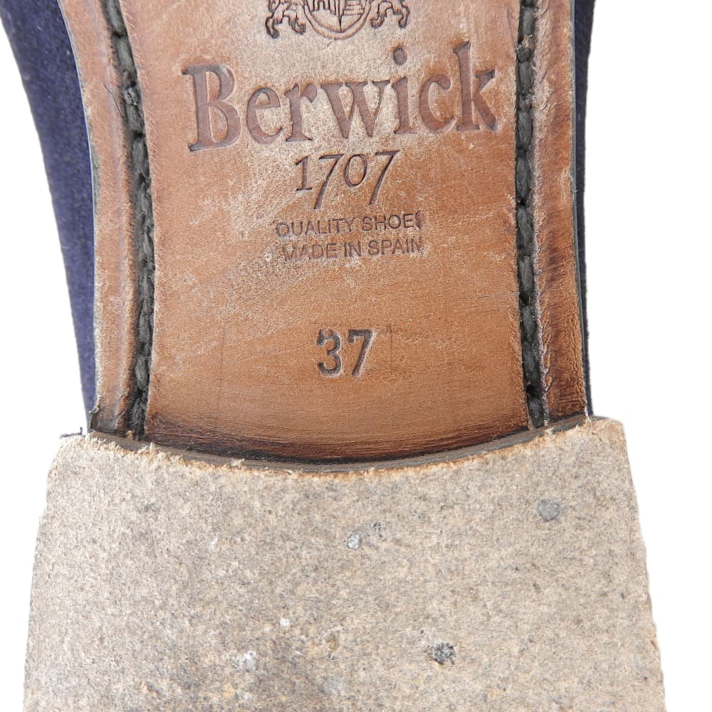 BERWICK バーウィック スエード タッセルローファー シューズ レディース ネイビー 37 173FLSGDB シューズ 37