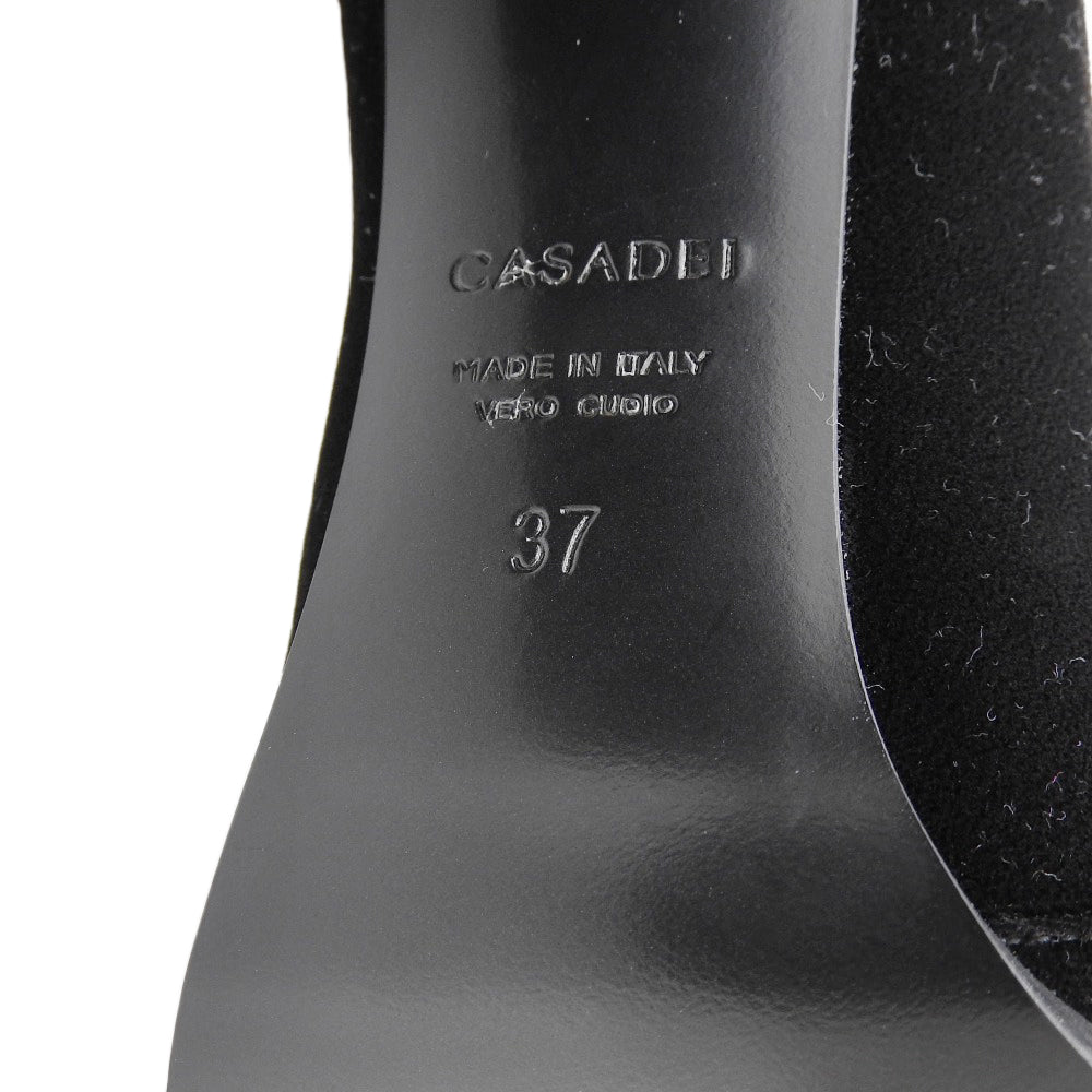 CASADEI カサディ 美品 ベロア ショート ブーツ レディース ブラック 37 シューズ 37