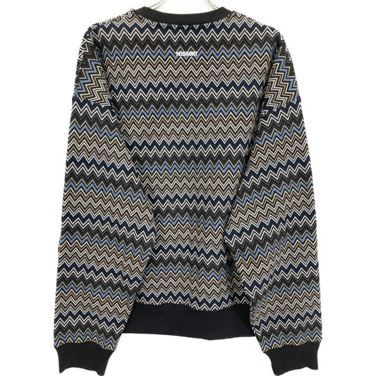 MISSONI ミッソーニ 24年 US24WW02 ジグザグ柄コットンクルーネックスウェットシャツ トップス