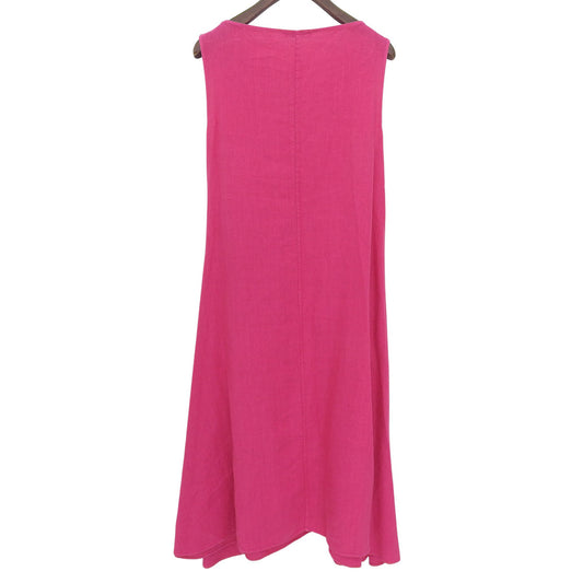 stefanomortari Stefano Mortari Excellent Condition Linen Flare Dress Women's Pink 38 Dress