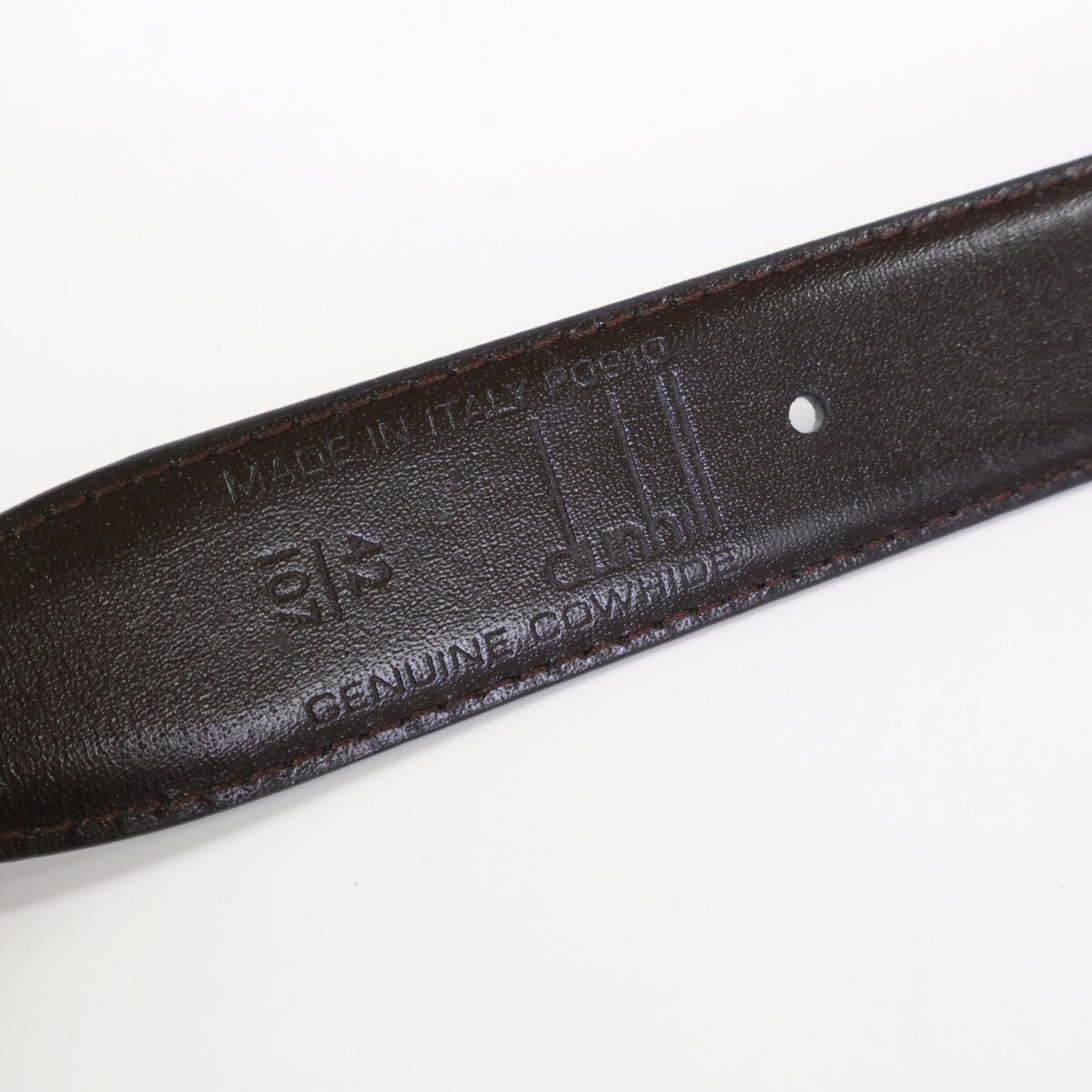 Dunhill ダンヒル シルバーバックル レザー ベルト 42/107