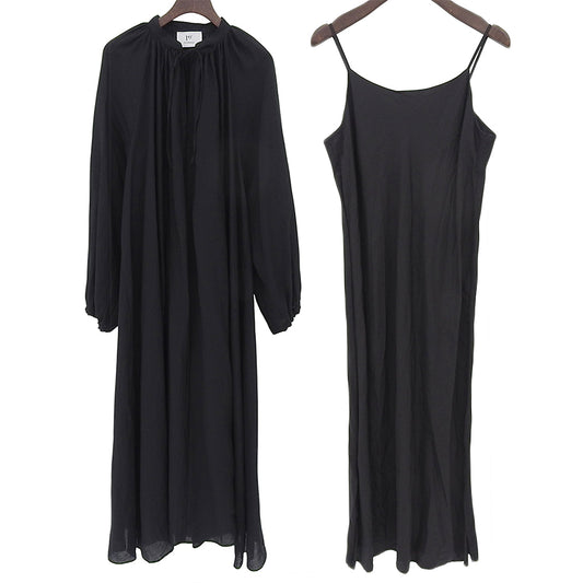 1er Arrondissement プルミエ アロンディスモン 新品同様 レーヨン ナイロン ギャザーワンピース レディース 36 ワンピース 36