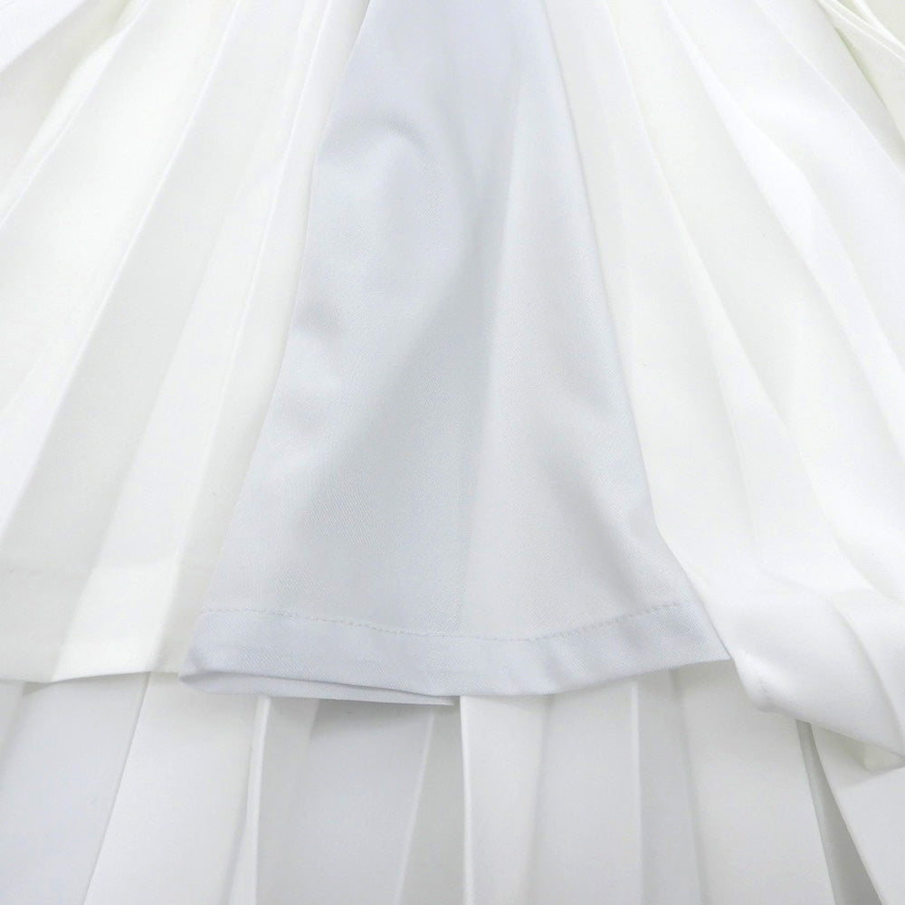 Beautiful Pleated Skirt Dress for Women, White, Size 34, TP12-FG214, 21AW Skirt, Size 34, for Women