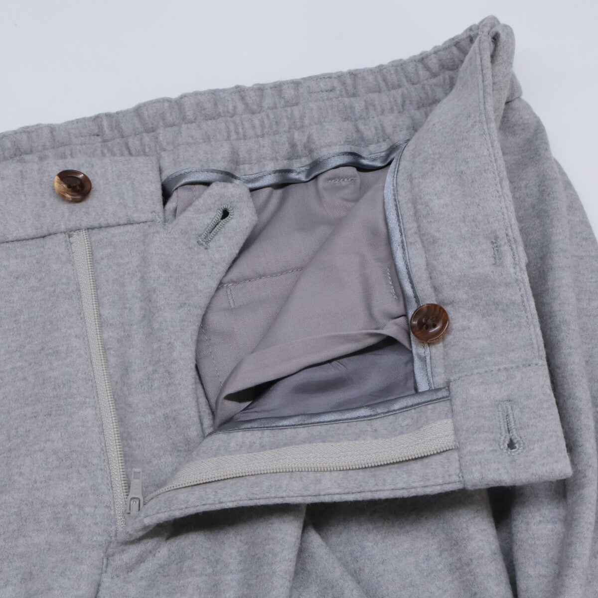 DESIGNWORKS デザインワークス ライトグレー ウール フランネラーナスムース セットアップ スーツ セットアップ 48