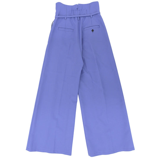 Excellent Condition HAKAMA Tuck Wide Pants Bottoms Women's Blue 3 144540001 Bottoms 3 Women's