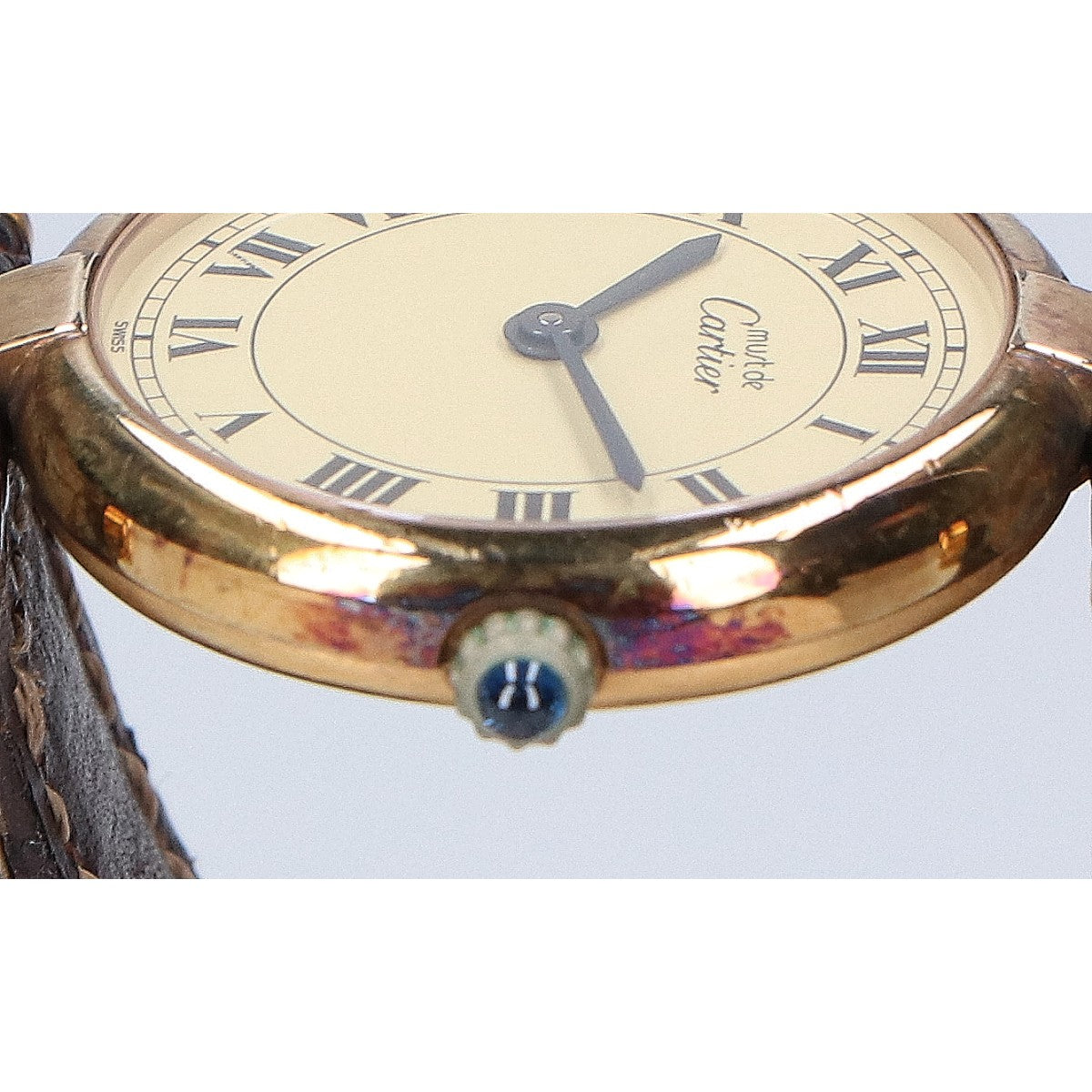 Cartier カルティエ 925 マストヴェルメイユ ラウンド クオーツ 腕時計