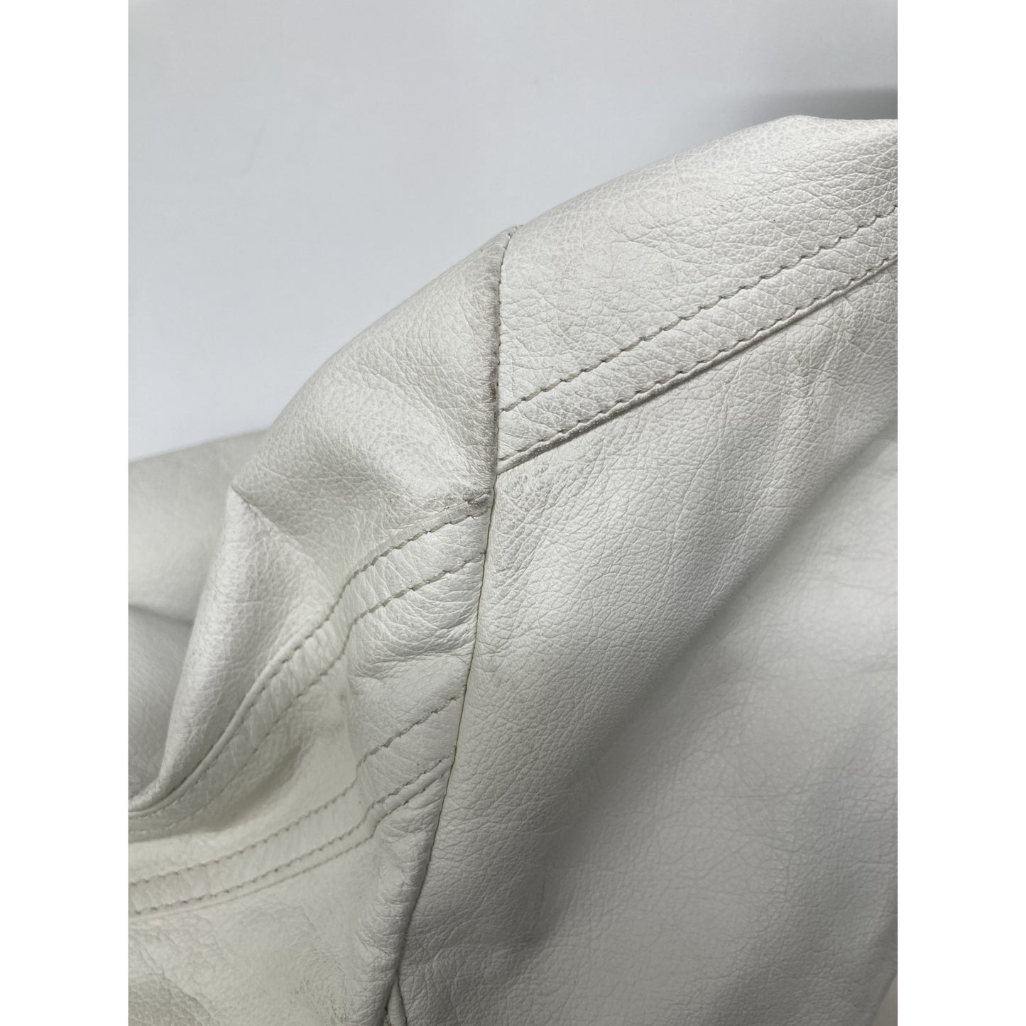 JIL SANDER ジルサンダー ホワイト レザー スタンドカラー ジャケット ジャケット 38