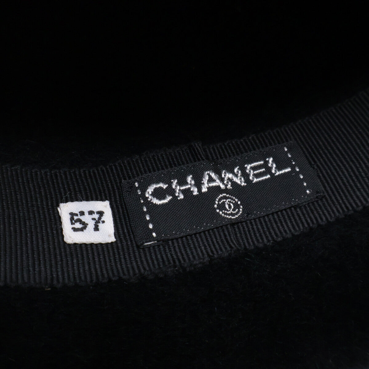 CHANEL シャネル 【美品】ベルベット リボン ハット 帽子 57