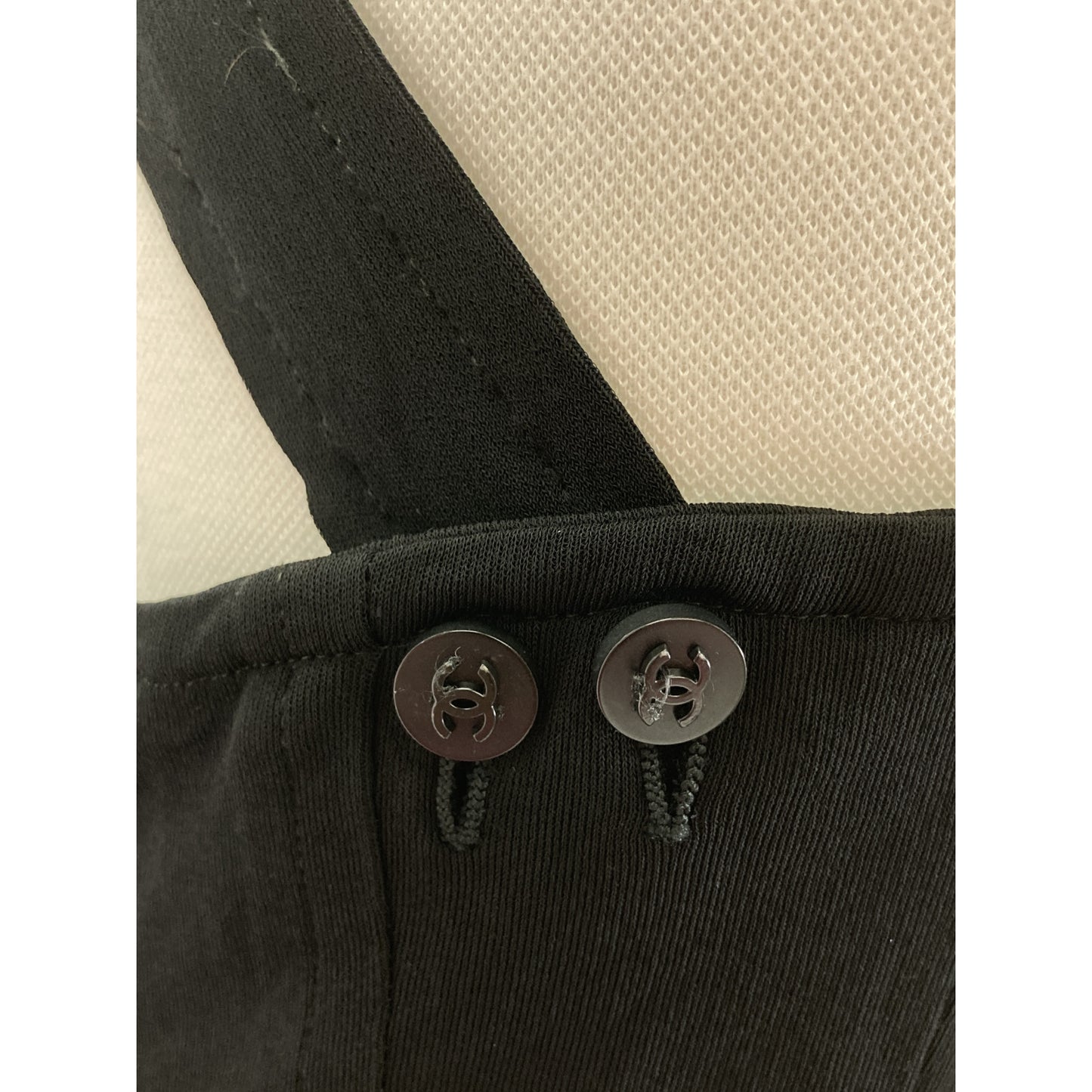 CHANEL シャネル 98C P10142V06196 ブラック ナイロン サロペット ワンピース 38